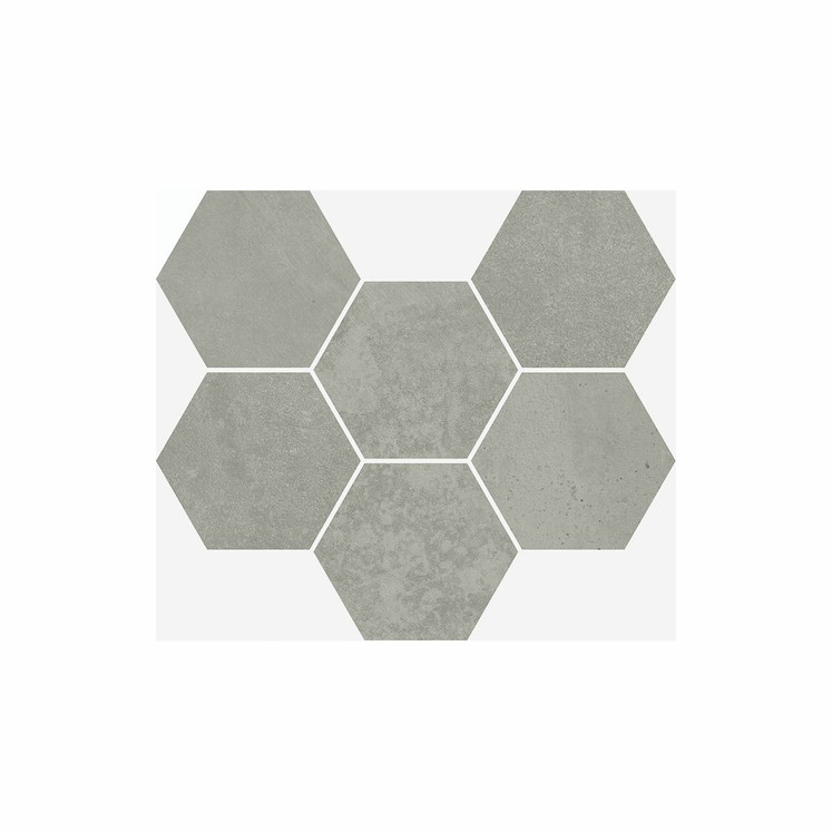 Italon Terraviva Grey Mosaico Hexagon (Италон Терравива Грэй Мозаика Гексагон)